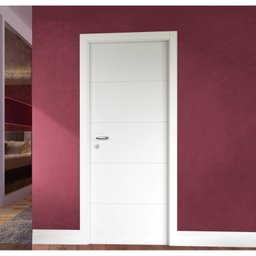 Folha de Porta Madeira Laqueada 210x70cm Frisada Casablanca Branco - 2 Folha de Porta Madeira Laqueada 210x70cm Frisada Casablanca Branco - 2