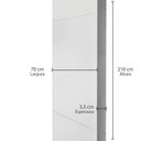 Ver imagem 4 de Folha de Porta Madeira Laqueada 210x70cm Frisada Casablanca Branco