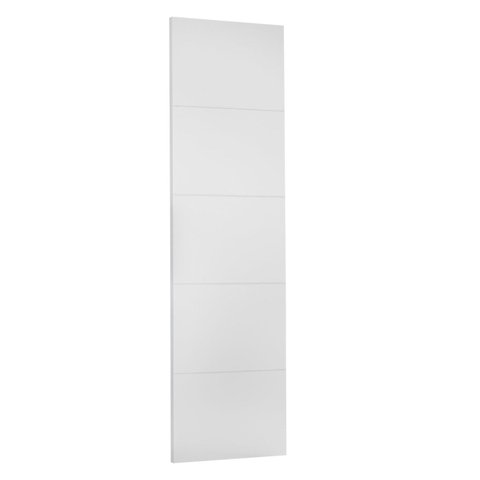 Folha de Porta Madeira Laqueada 210x70cm Frisada Casablanca Branco