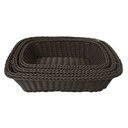 Ver imagem 1 de CONJUNTO DE CESTOS EM FIBRA SINTETICA MARROM 3 PCS G 30CM X 2 BTC Decor