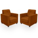 Ver imagem 1 de Kit Poltrona Cadeira para Sala Confortável Reforçada Veneza Suede