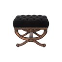Ver imagem 1 de Puff Decorativo Sala de Estar Arsenal Veludo Preto - Gran Belo