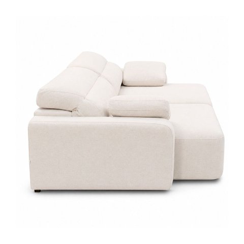 Sofá Sala de Estar Polo Retrátil Reclinável Bipartido 200cm 2 Lugares Linho Off White M1 - Monari de
