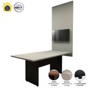 Ver imagem 4 de Conjunto Sala de Reunião Mesa 1,80m Cs Pre Painel para Tv F5 Cor:cinza Sagrado com Preto
