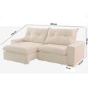 Ver imagem 4 de Sofá Hall Linho Dois Módulos de 120m B25cm Meu Sofá Online A302 Linho Branco