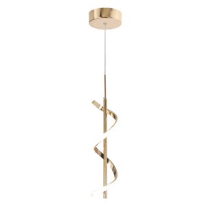 Pendente Espiral Dourado 37cm Led 10w 4000k Bivolt Paris Luz