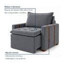 Ver imagem 6 de Kit 2 Poltronas do Papai Retrátil Base Madeira Maciça Paris