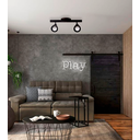 Ver imagem 5 de Kit 2 Trilhos Spot Duplo com Canopla 2 Lâmpadas Direcionáveis Casa Cozinha Teto Cor: Preto