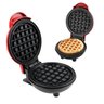 Mini Maquina de Waffles Panqueca Refeiçao Cafe da Manha Lanche Cozinha Placa Antiaderente Portatil L - 1