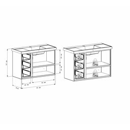Gabinete para Banheiro em Aço 3 Gavetas 81cm Damasco  - 9