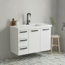 Ver imagem 1 de Gabinete para Banheiro em Aço 3 Gavetas 81cm Damasco 