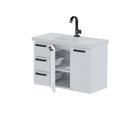 Ver imagem 5 de Gabinete para Banheiro em Aço 3 Gavetas 81cm Damasco Branco