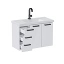 Ver imagem 6 de Gabinete para Banheiro em Aço 3 Gavetas 81cm Damasco Branco