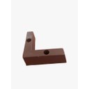 Ver imagem 2 de Pes de Sofa Tipo Cantoneira Marrom Kit 06 Pes com Parafusos