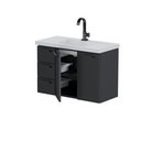 Ver imagem 5 de Gabinete para Banheiro em Aço 3 Gavetas 81cm Damasco Preto