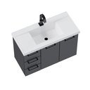 Ver imagem 7 de Gabinete para Banheiro em Aço 3 Gavetas 81cm Damasco Preto