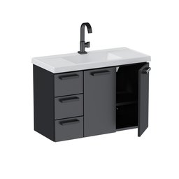 Gabinete para Banheiro em Aço 3 Gavetas 81cm Damasco  - 3