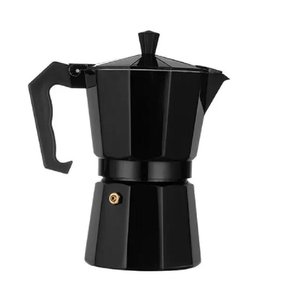 Cafeteira Italiana Preta 6 Xícaras - Manual em Alumínio