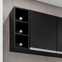 Ver imagem 2 de Nicho Aéreo Adega Garrafeiro 20cm com 3 Divisórias Lizze M05 Preto - Inoviza