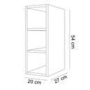 Ver imagem 5 de Nicho Aéreo Adega Garrafeiro 20cm com 3 Divisórias Lizze M05 Preto - Inoviza