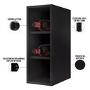 Ver imagem 4 de Nicho Aéreo Adega Garrafeiro 20cm com 3 Divisórias Lizze M05 Preto - Inoviza