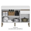 Ver imagem 5 de Balcao com Tampo 3 Portas 1 Gaveta 120 Cm Line Supremo Ktp
