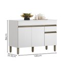 Ver imagem 3 de Balcao com Tampo 3 Portas 1 Gaveta 120 Cm Line Supremo Ktp