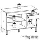 Ver imagem 4 de Balcao com Tampo 3 Portas 1 Gaveta 120 Cm Line Supremo Ktp