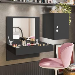 Penteadeira/Escrivaninha Suspensa Diamante - Preto - 1