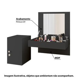 Penteadeira/Escrivaninha Suspensa Diamante - Preto - 2