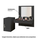 Ver imagem 2 de Penteadeira/Escrivaninha Suspensa Diamante - Preto