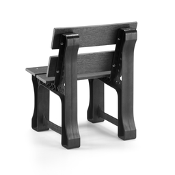 Banco de Jardim Madeira Plástica 0,60 M:cinza Escuro/kit Zincado Branco - 3