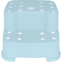 Degrau Duplo Antiderrapante Azul Buba 18019 - 2