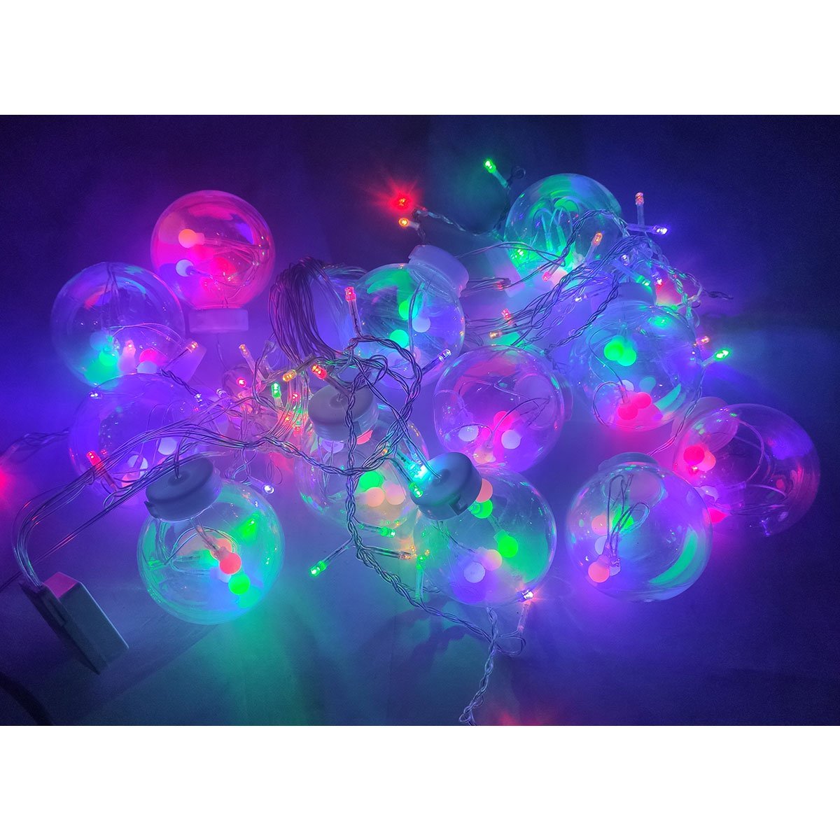 Pisca Pisca Natal 12 Bolas Super Led 3 Metros Controle 8 Modos Iluminaçao Natalino Arvore de Natal D - 3