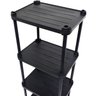 3 Estantes de Plástico Modular Multiuso 4 Prateleiras 1 Torre Preta Montável 52 Kg Qualyplas - 3
