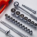 Ver imagem 7 de Jogo de Soquetes Estriados Encaixe de 1/2 com 22 Peças 8 À 32mm - Robust 060230