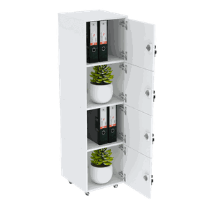 ESCANINHO 4 PORTAS COM RODIZIOS M532.B MUNDI MOVEIS