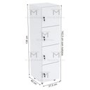 Ver imagem 2 de ESCANINHO 4 PORTAS COM RODIZIOS M532.B MUNDI MOVEIS