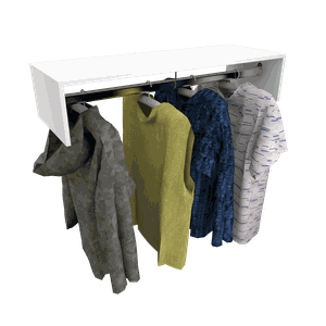 CABIDEIRO ROUPAS, CLOSET ARARA LOJA M31.2020.B MUNDI MOVEIS Preto