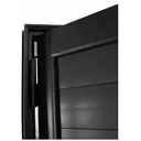Ver imagem 3 de Porta Lambril Duplo 1 Visor Alumínio Preto com Puxador 60cm - Linha Premium - 210cm - 80cm - Direito