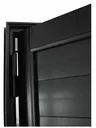 Ver imagem 3 de Porta Lambril Duplo 1 Visor Alumínio Preto com Puxador 60cm - Linha Premium - 210cm - 80cm - Direito