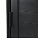 Ver imagem 2 de Porta Lambril Duplo 1 Visor Alumínio Preto com Puxador 60cm - Linha Premium - 210cm - 80cm - Direito