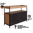 Ver imagem 7 de Buffet Bar New Hanover e Preto 100 cm - D’Rossi