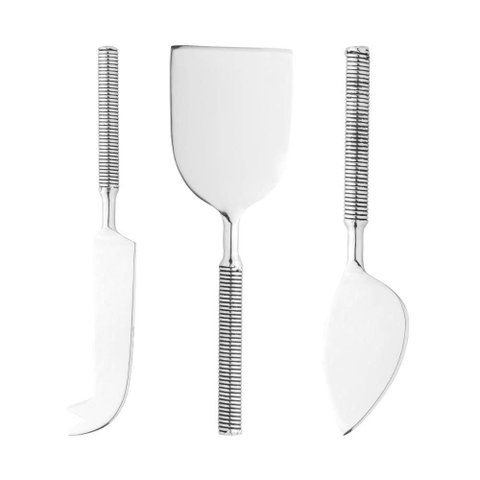 Conjunto 3 Facas para Queijo de Aço Inox Cabo Espiral Wolff