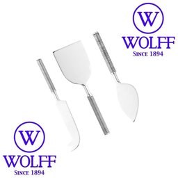 Conjunto 3 Facas para Queijo de Aço Inox Cabo Espiral Wolff - 5