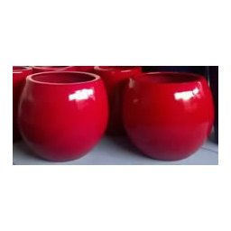 Vaso decorativo em fibra de vidro - Oval Menor - - 3
