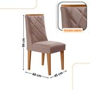 Ver imagem 3 de Mesa de Jantar Diane 180cm Tampo Mdf Laminado com 6 Cadeiras Isadora Moderna Mobília