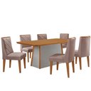 Ver imagem 2 de Mesa de Jantar Diane 180cm Tampo Mdf Laminado com 6 Cadeiras Isadora Moderna Mobília