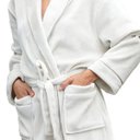 Ver imagem 2 de Roupão Luxo Microfibra Macio Mangas Longas Toque Suave