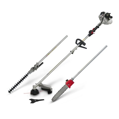 Roçadeira Multifuncional TBC26MTH 25.4CC Gás 2T Lâmina Carretel Motopoda Aparador Cerca Toyama Branco